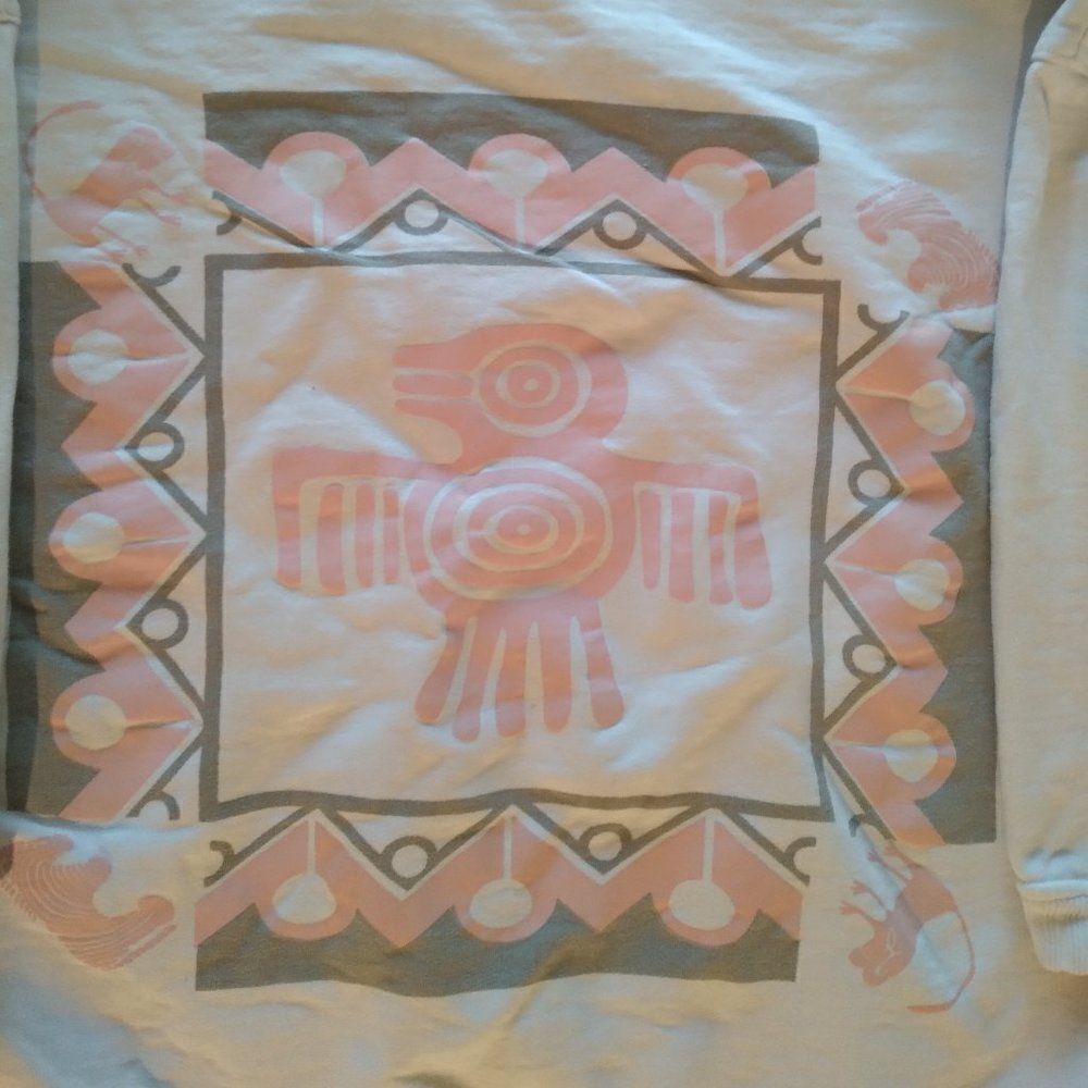 Vintage Jou Jou Save Nature Pacific Coast Thunderbird First Nations Crewneck